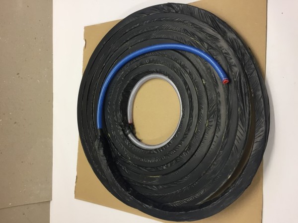 Bentonite strip with MQUF grouting tube 20×25 mm and protective foil with extended swelling time